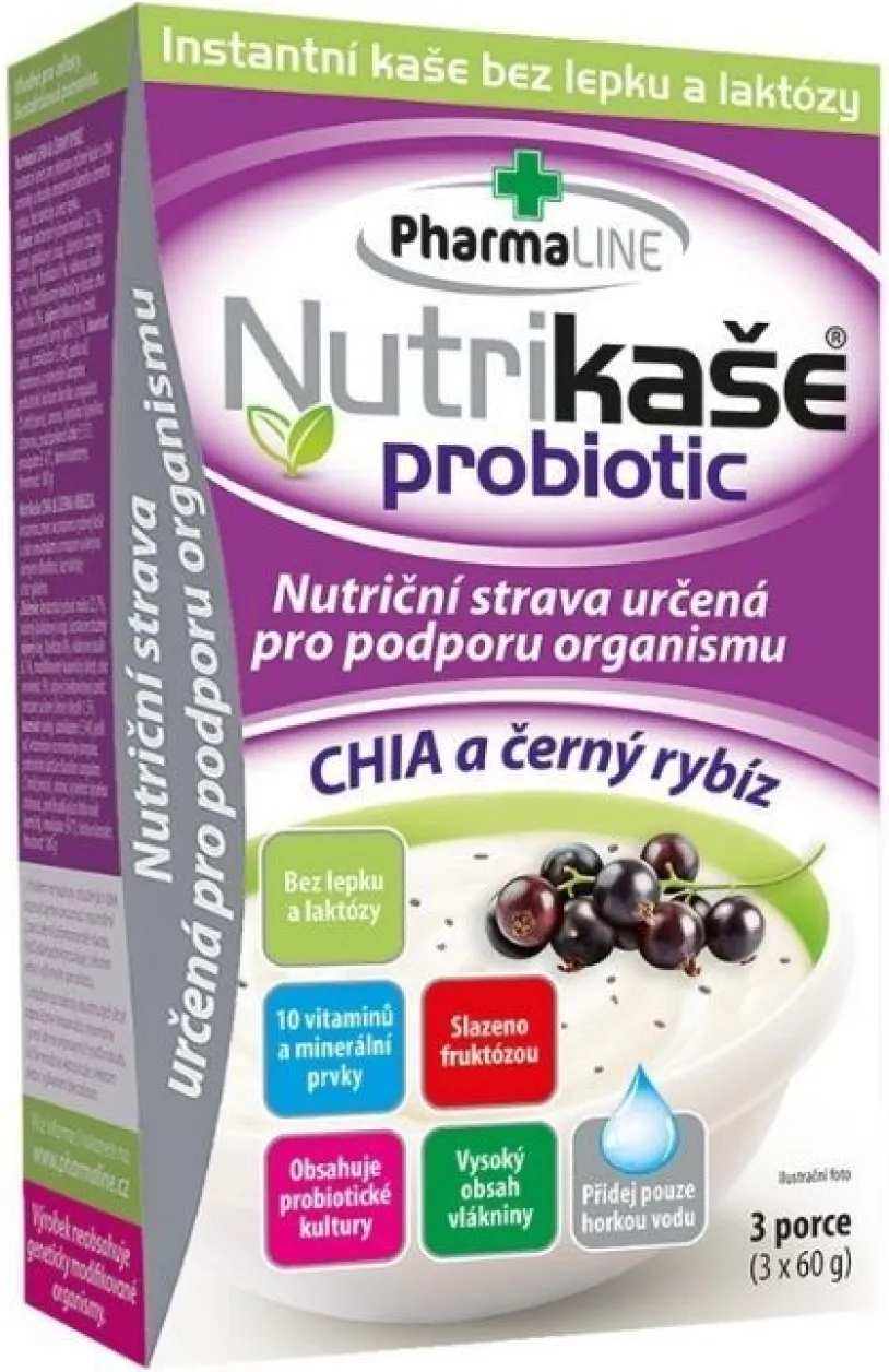 Nutrikaše probiotic CHIA a černý rybíz 3x60g