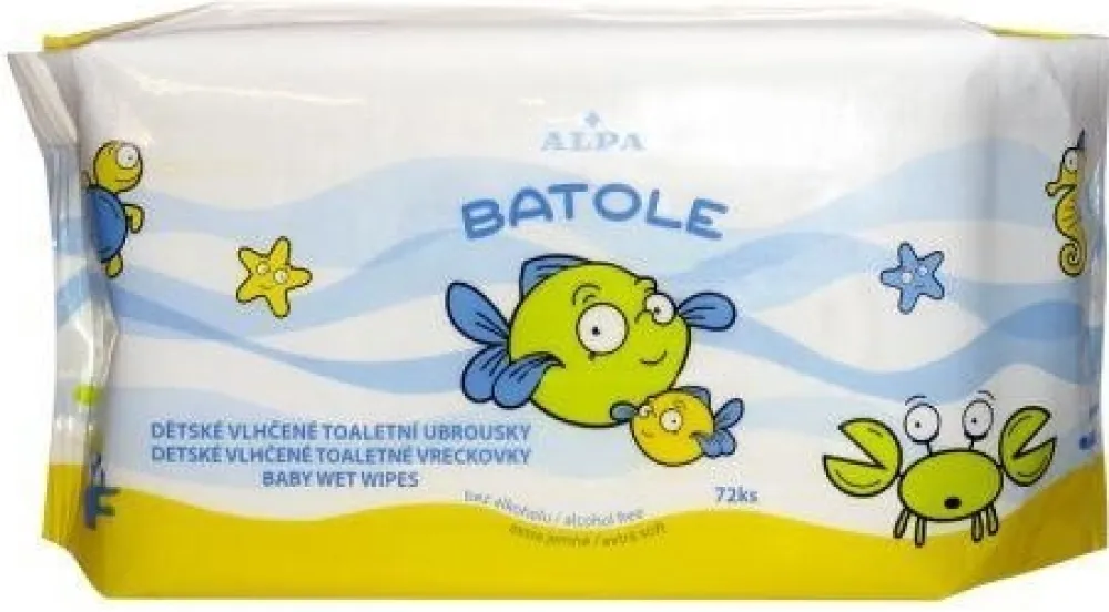 Batole dětské vlhčené ubrousky s Aloe Vera 72ks