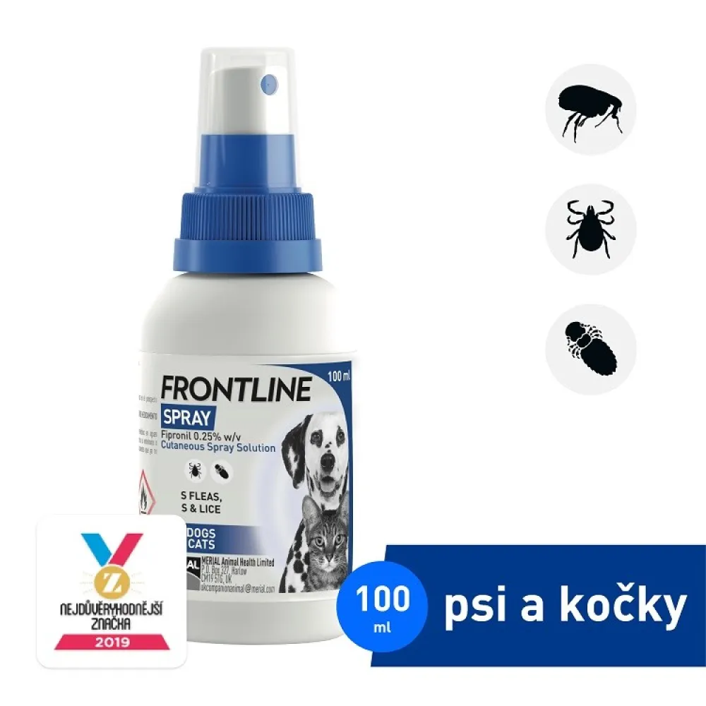 Frontline spray 2.5mg/ml kožní sprej roztok 100ml