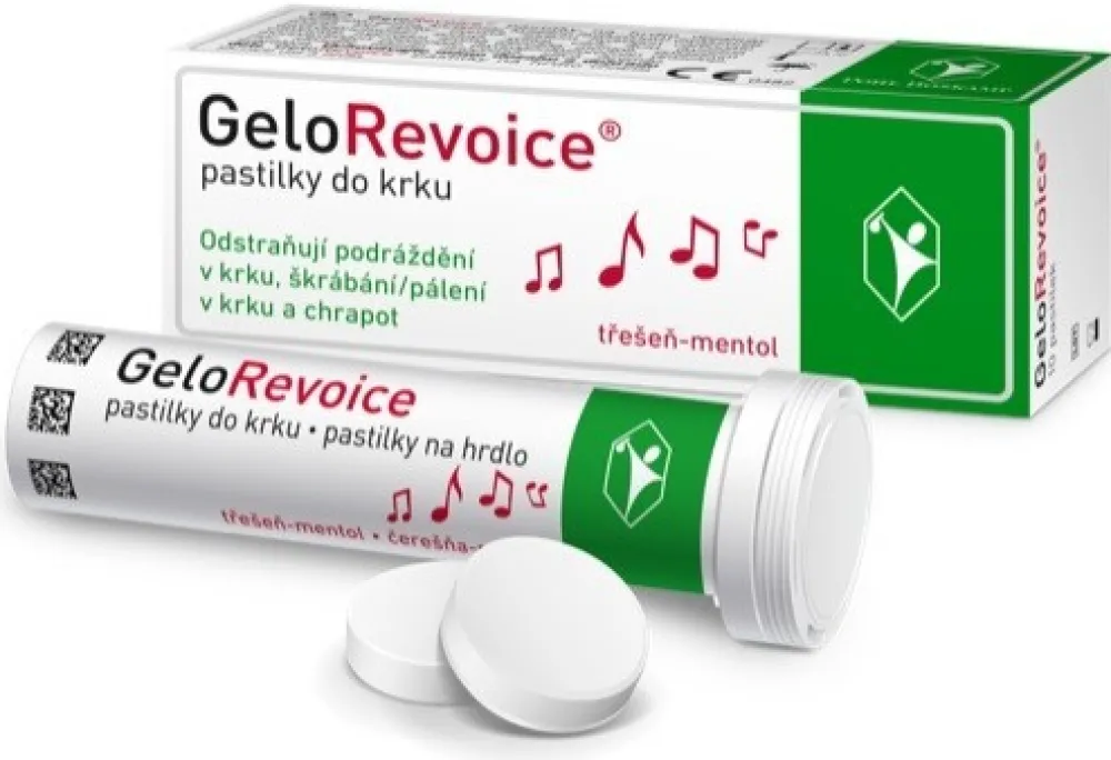 GeloRevoice pastilky do krku třešeň-mentol 10ks