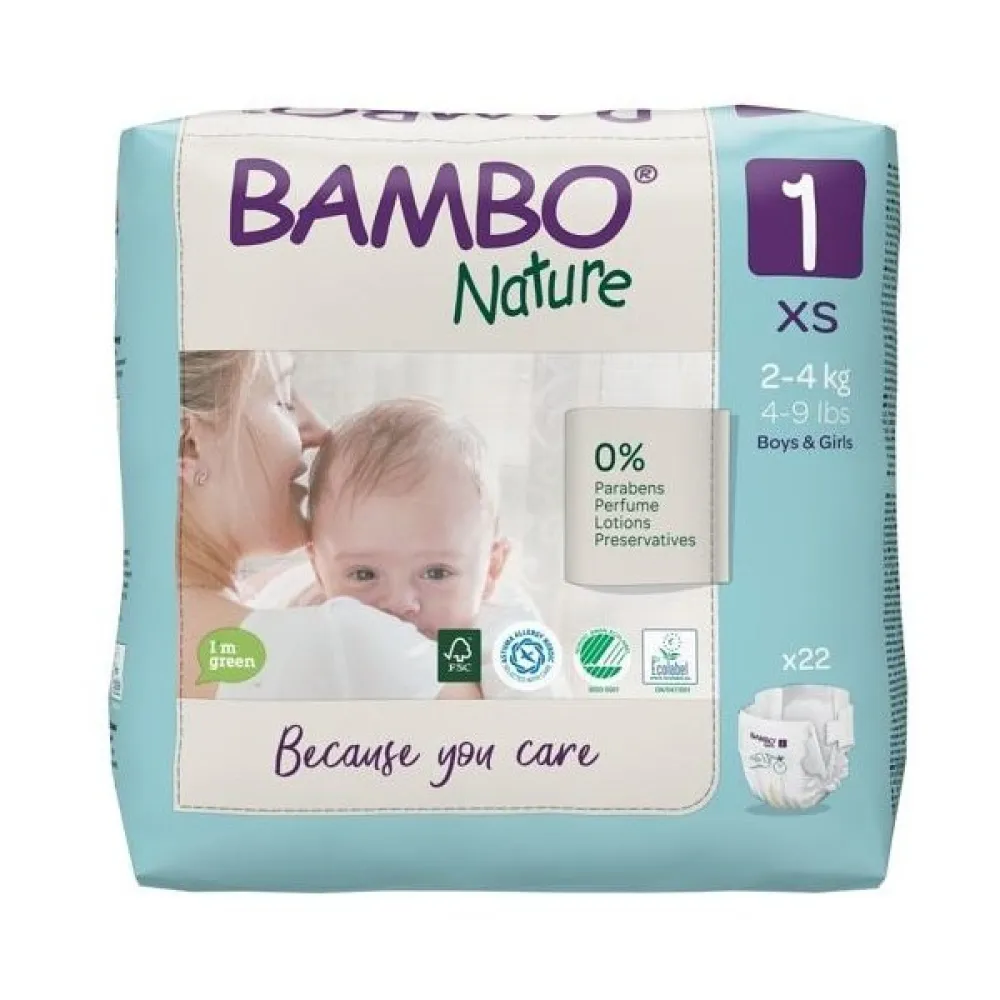 Bambo Nature 1 dětské plenkové kalhotky 2-4kg 22ks