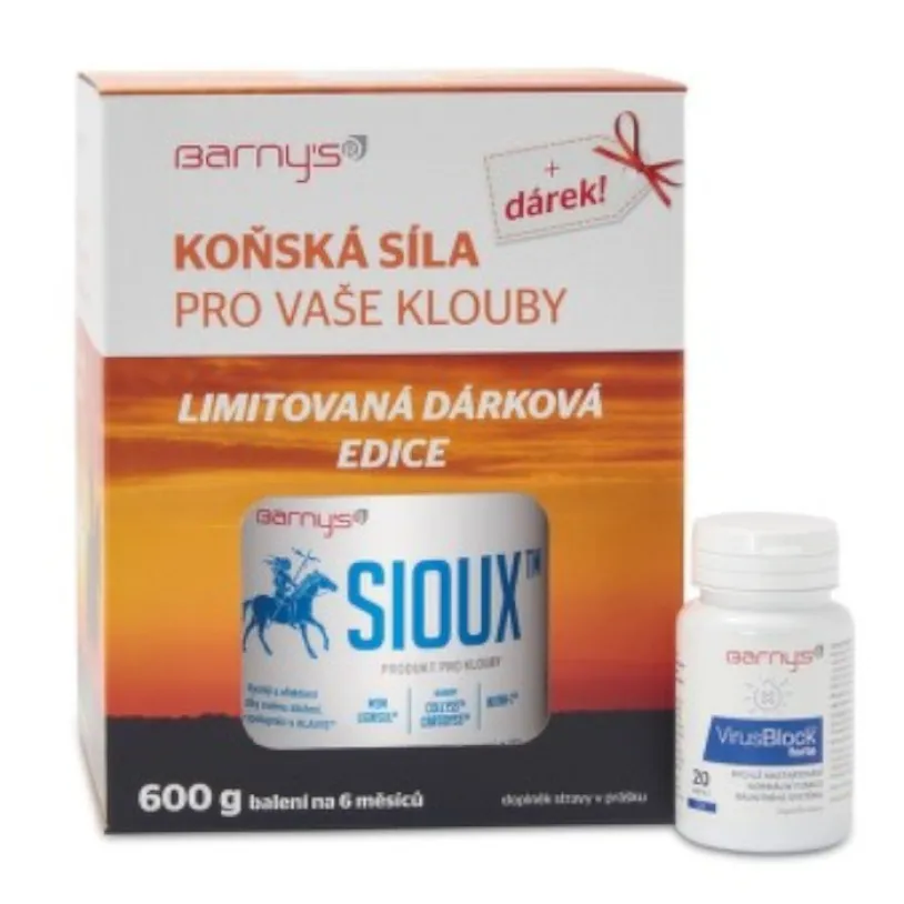Barnys SIOUX 600g + dárek VirusBlock forte cps.20