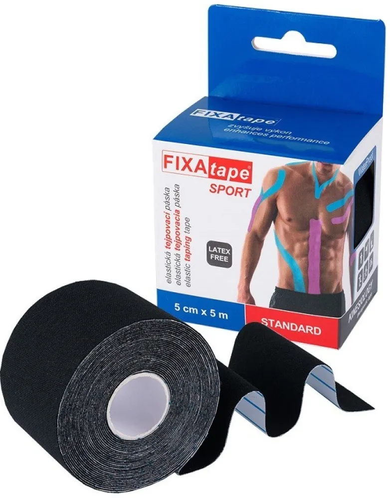 FIXAtape STANDARD sport tejp.páska 5cmx5m černá