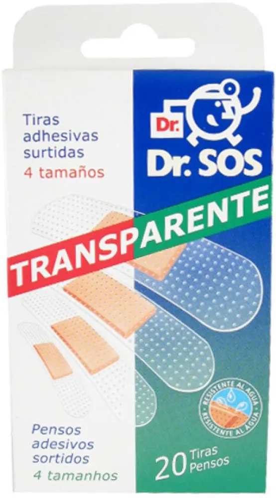 Náplasti Dr.SOS Transparent.voděod.elast. mix 20ks