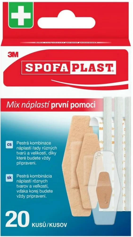 3M Spofaplast 607 Náplasti první pomoci mix 20ks