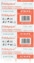 FIXAplast textil.náplast s polštářkem 6x2cm 5ks