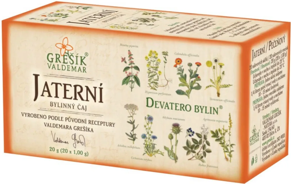 Grešík Devatero bylin Jaterní čaj 20x1g