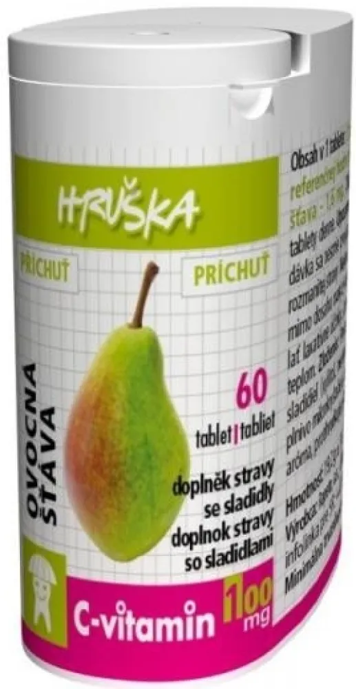 C-Vitamin 100mg Hruška se sukralózou tbl.60