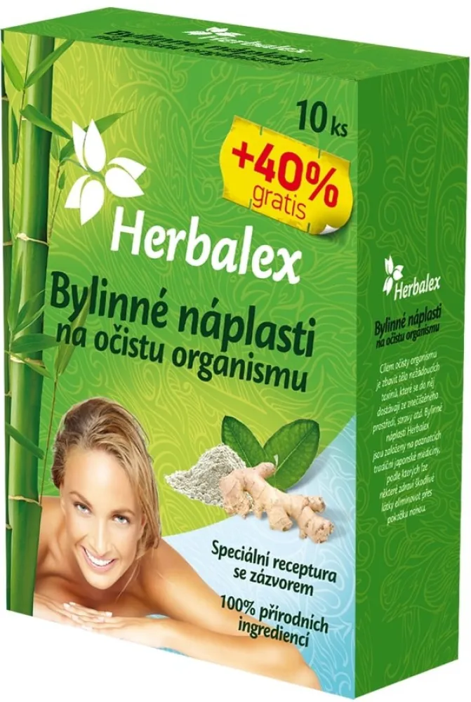 Herbalex bylin. detoxik. náplasti 10ks +40% gratis