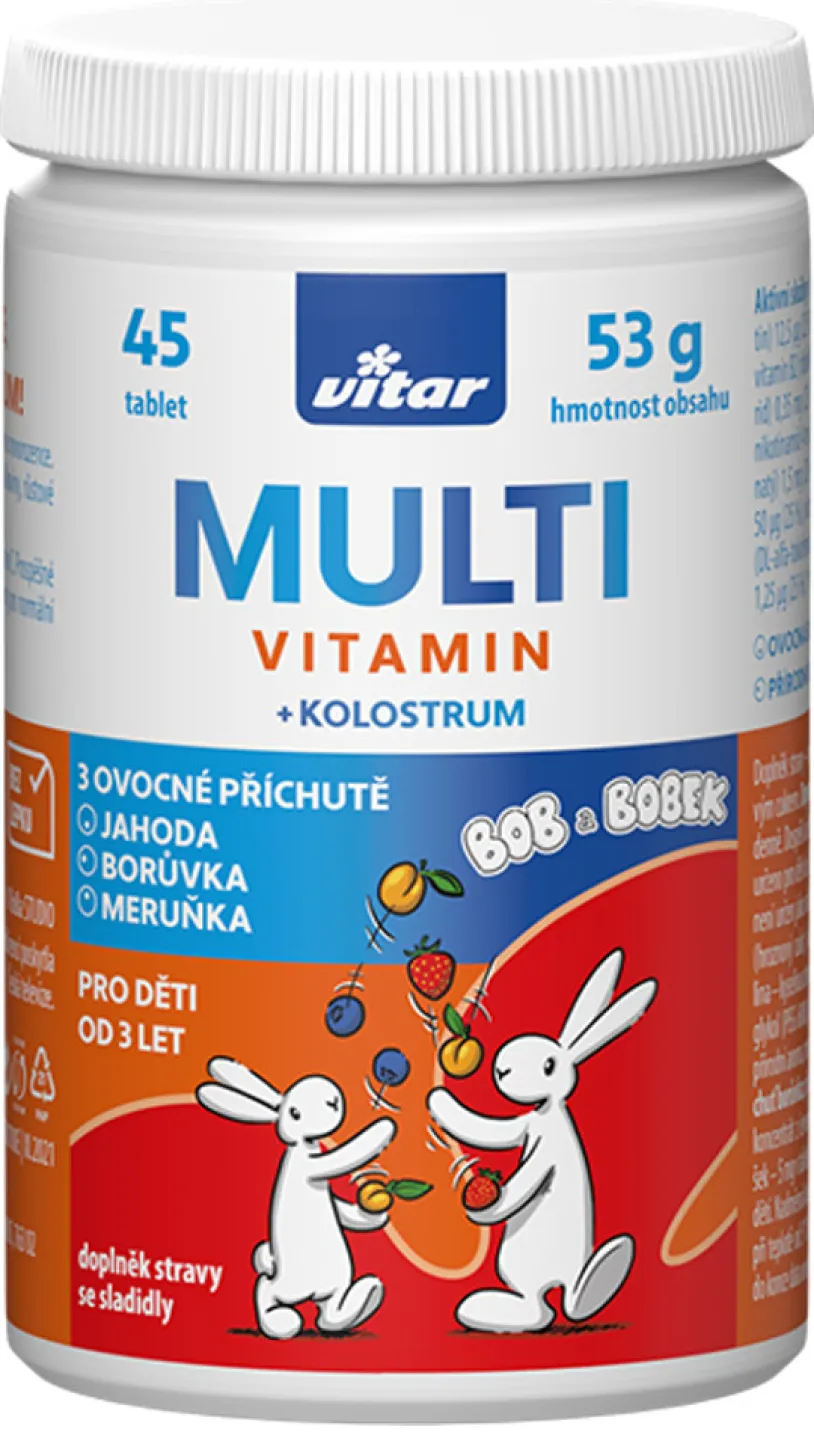 Vitar Kids Multi+kolostrum tbl.45