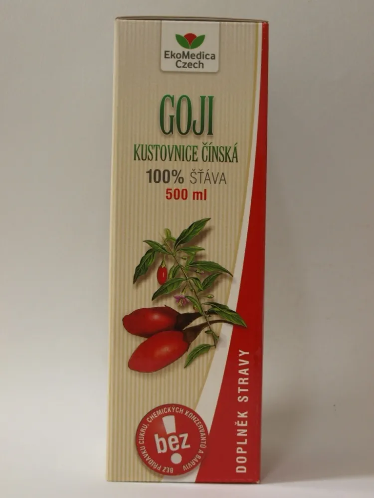 Goji Kustovnice čínská 100% šťáva 500ml EkoMedica