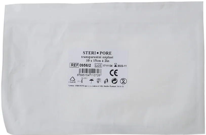 Rychloobvaz STERI*PORE 10x15cm/2ks Steriwund
