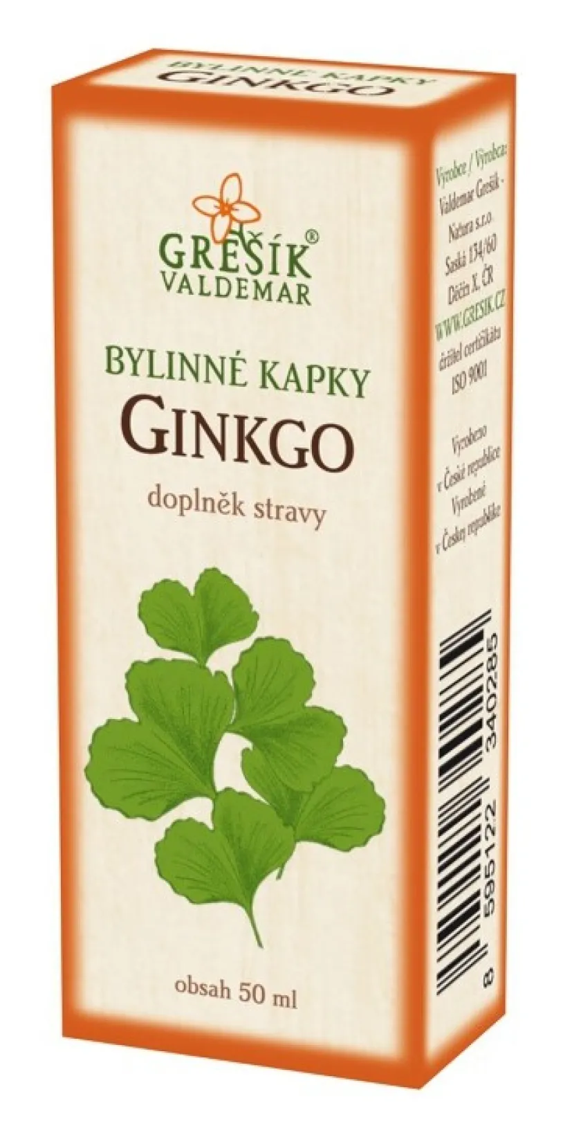 Grešík Bylinné kapky Ginkgo 50ml