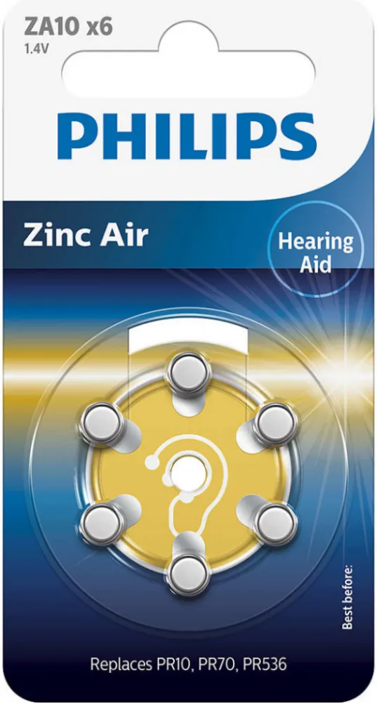 Baterie do naslouchadel Philips ZA10B6A/00 6ks