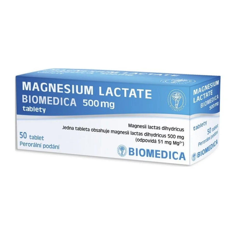 Magnesium Lactate Biomedica 500mg tbl.nob.50