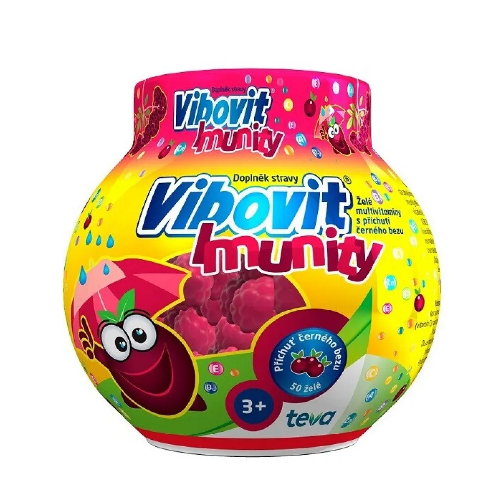Vibovit Imunity želé bonbóny rybíz 50ks