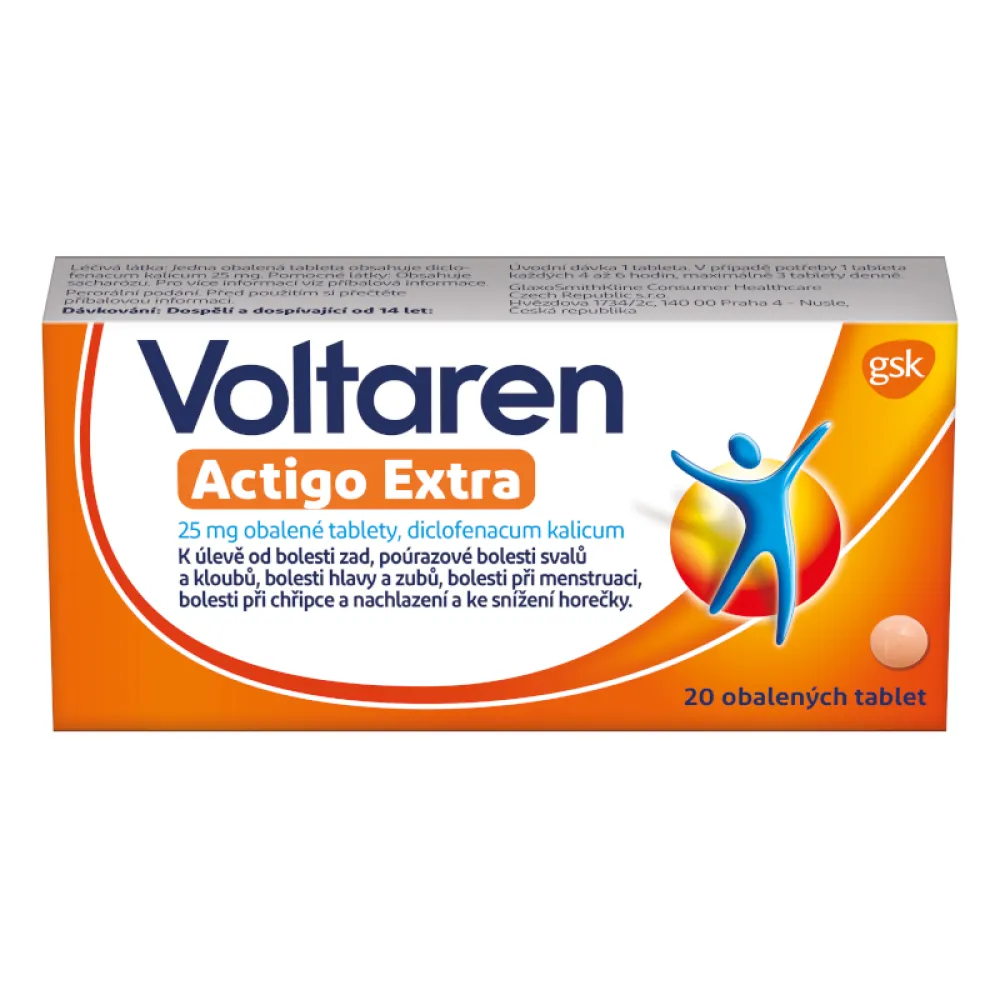 Voltaren Actigo Extra 25 mg tbl.obd. 20 CZ