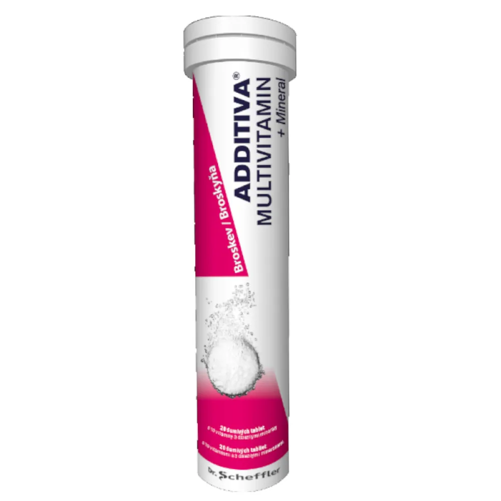 Additiva Multivitamin+mineral Broskev šum.tbl.20