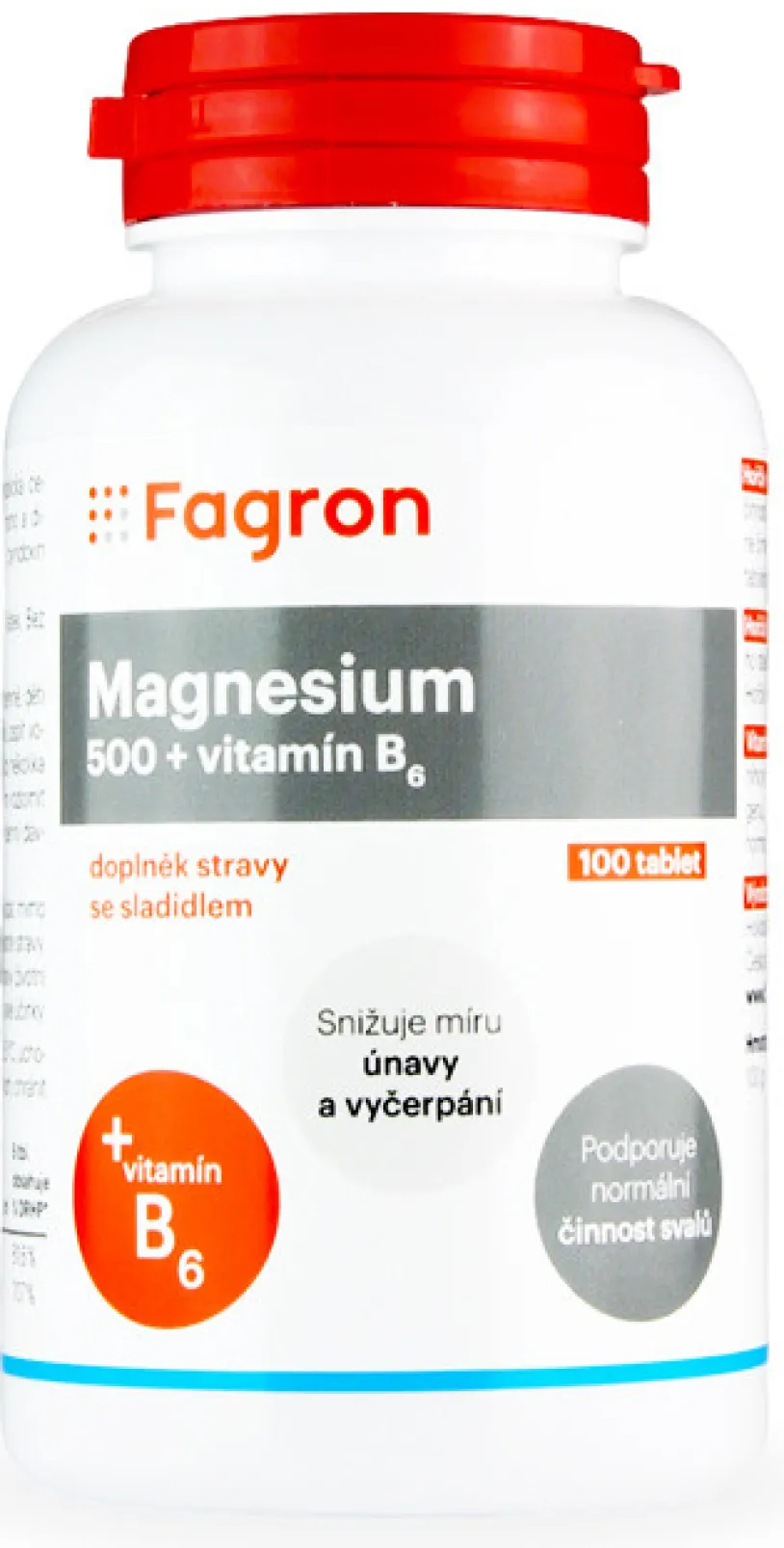 Magnesium 500 + vit.B6 tbl.100 Fagron