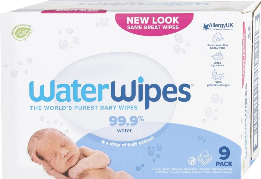 Waterwipes 100% bioodbouratelné ubrousky 9x60ks