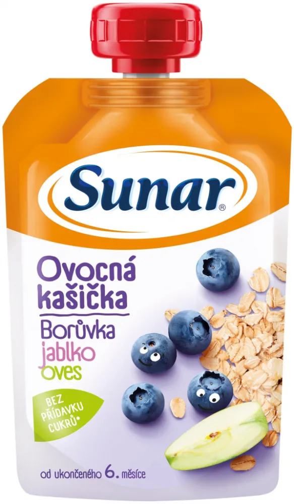 Sunar Ovocná kašička borůvka jablko ovesné vl.120g