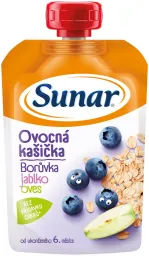 Sunar Ovocná kašička borůvka jablko ovesné vl.120g