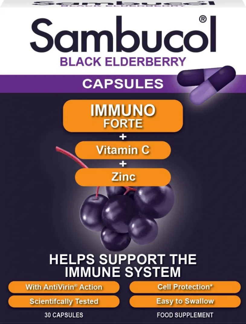 SAMBUCOL Immuno Forte + vitamin C + zinek tob.30