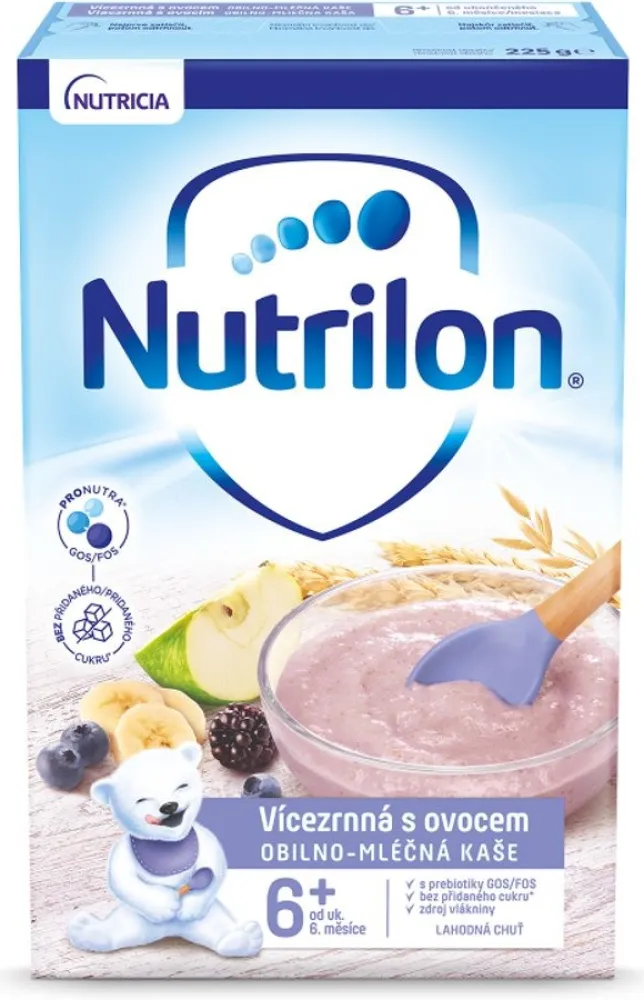 Nutrilon Vícezrnná kaše s ovocem 225g 6m+