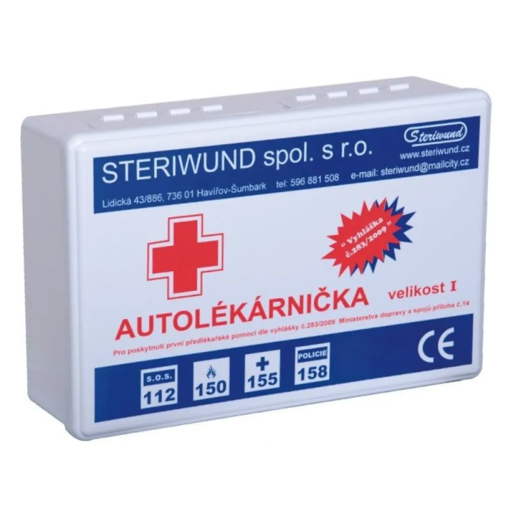 Autolékárnička plast vyhl.č.206/2018 Steriwund