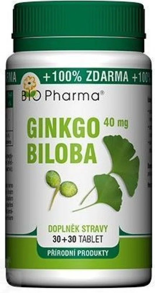 Ginkgo Biloba extrakt 40mg tbl.30+30 BIO-Pharma