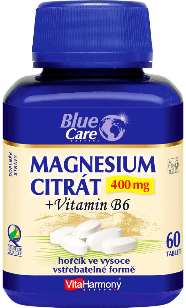 VitaHarmony Magnesium citrát 400mg+vit.B6 tbl.60