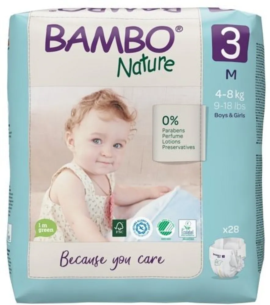 Bambo Nature 3 dětské plenkové kalhotky 4-8kg 28ks