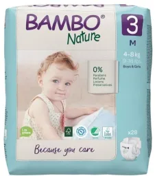 Bambo Nature 3 dětské plenkové kalhotky 4-8kg 28ks
