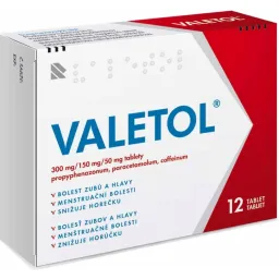 Valetol 300mg/150mg/50mg tbl.nob.12