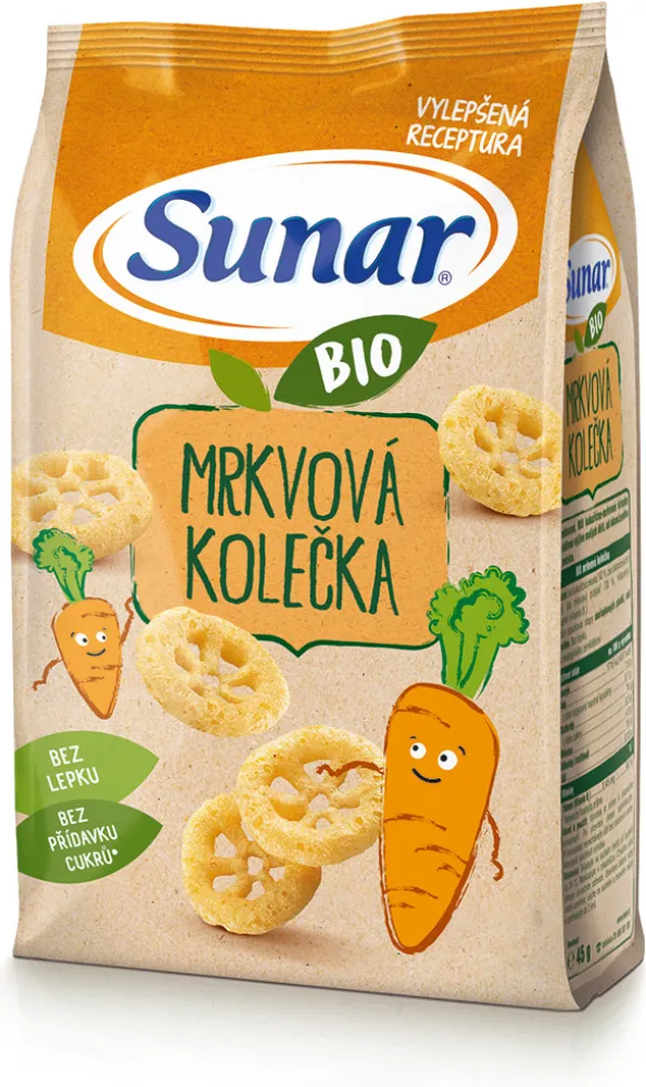 Sunar křupky Mrkvová kolečka BIO 45g