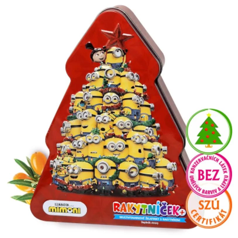 TEREZIA RAKYTNÍČEK+ želatinky - Vánoční stromeček Mimoni 50 ks
