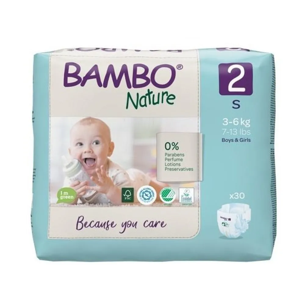 Bambo Nature 2 dětské plenkové kalhotky 3-6kg 30ks