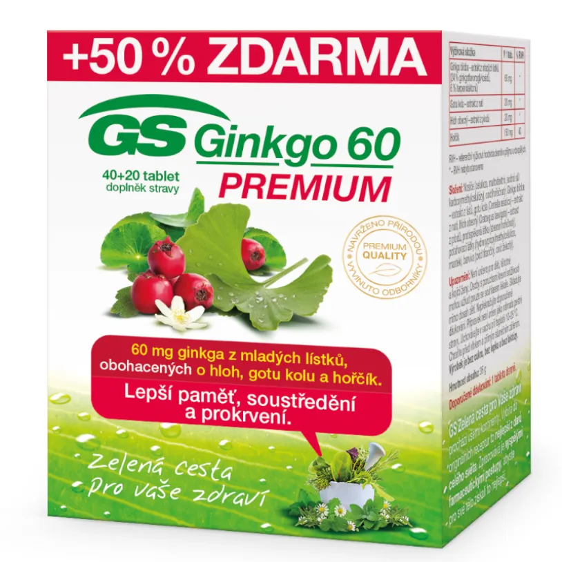 GS Ginkgo 60 Premium tbl.40+20