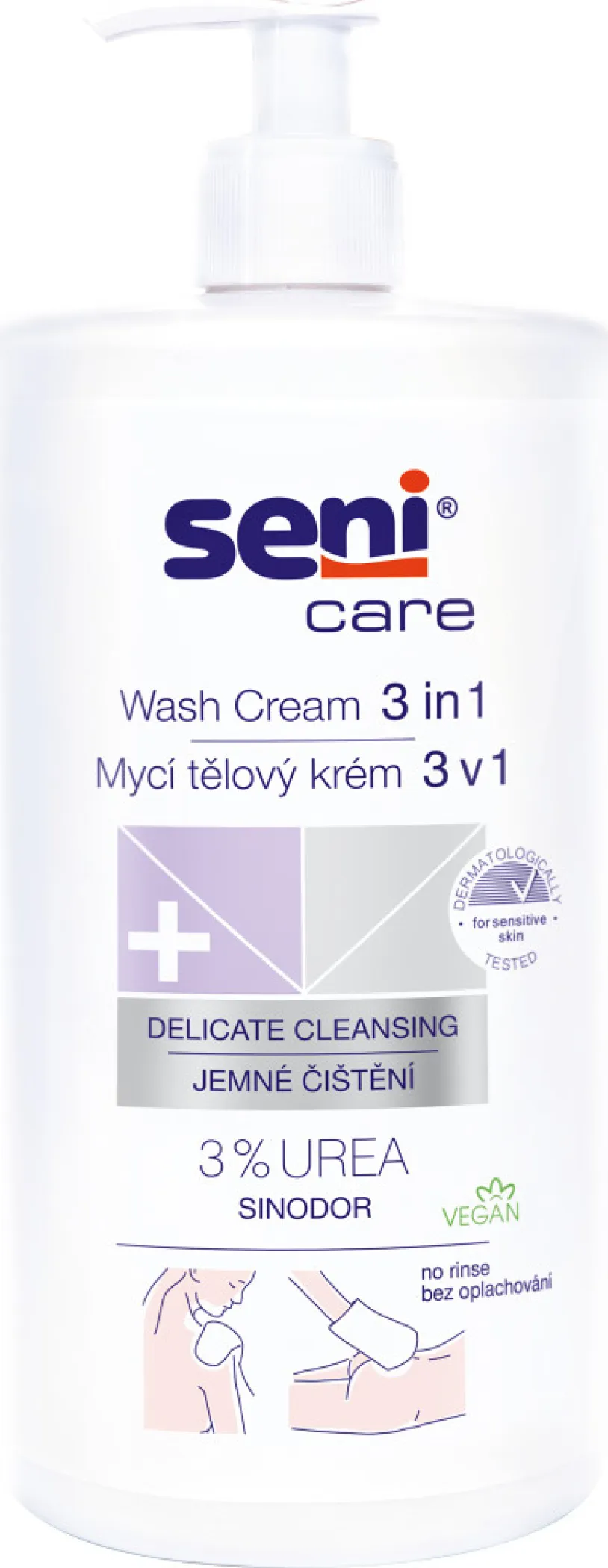 Seni Care mycí tělový krém 3v1 1000ml