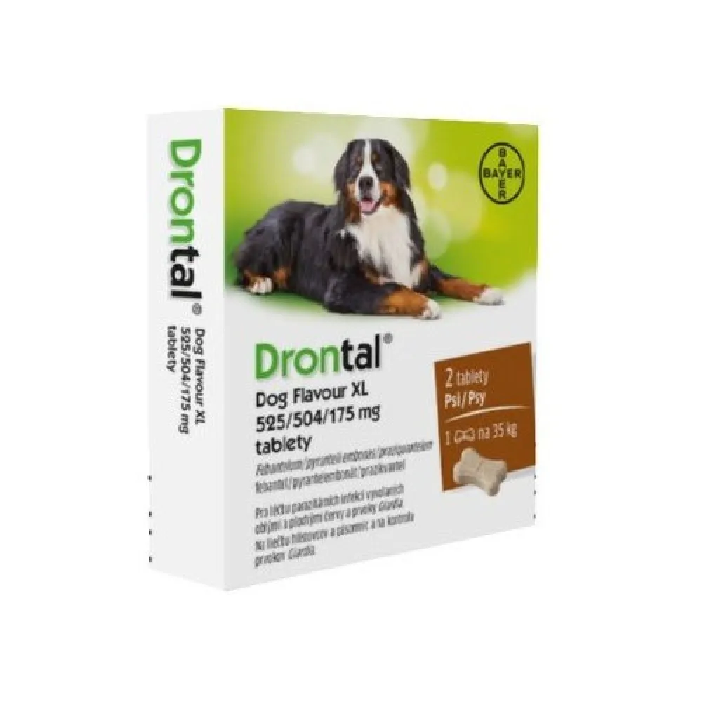 Drontal Dog Flavour XL 525/504/175mg psy tbl.2