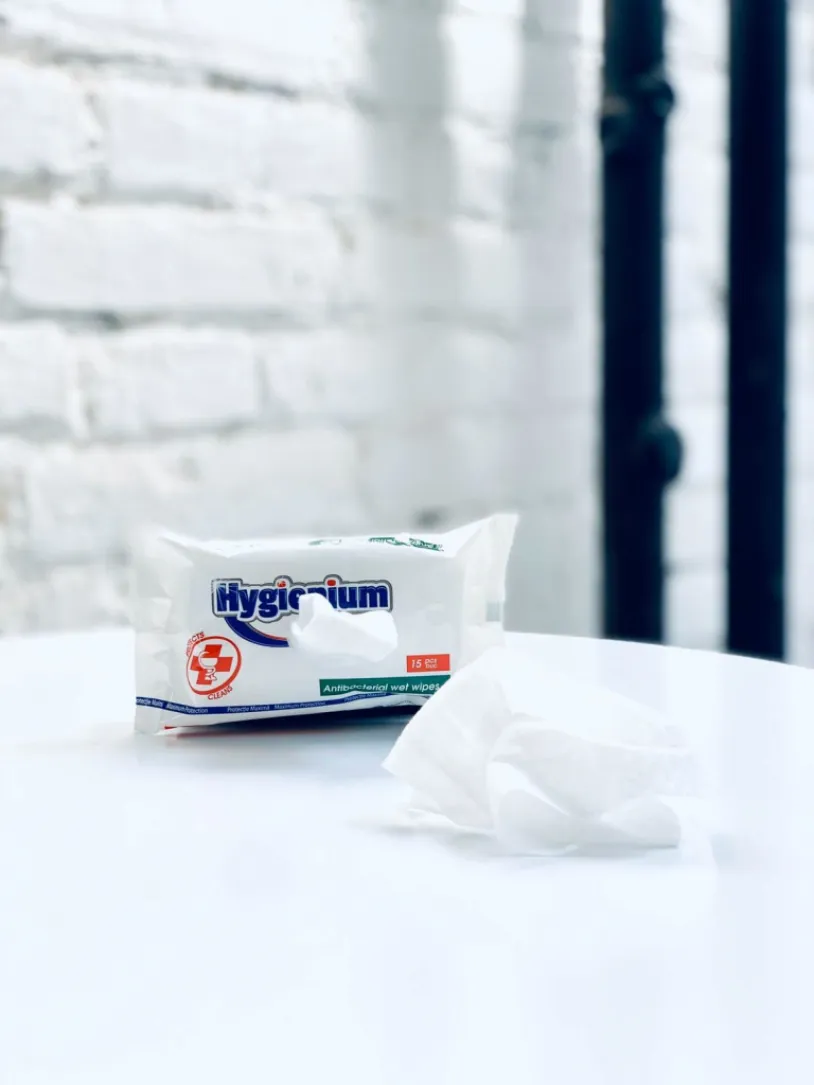 Hygienium Antibakteriální vlhčené ubrousky 15ks
