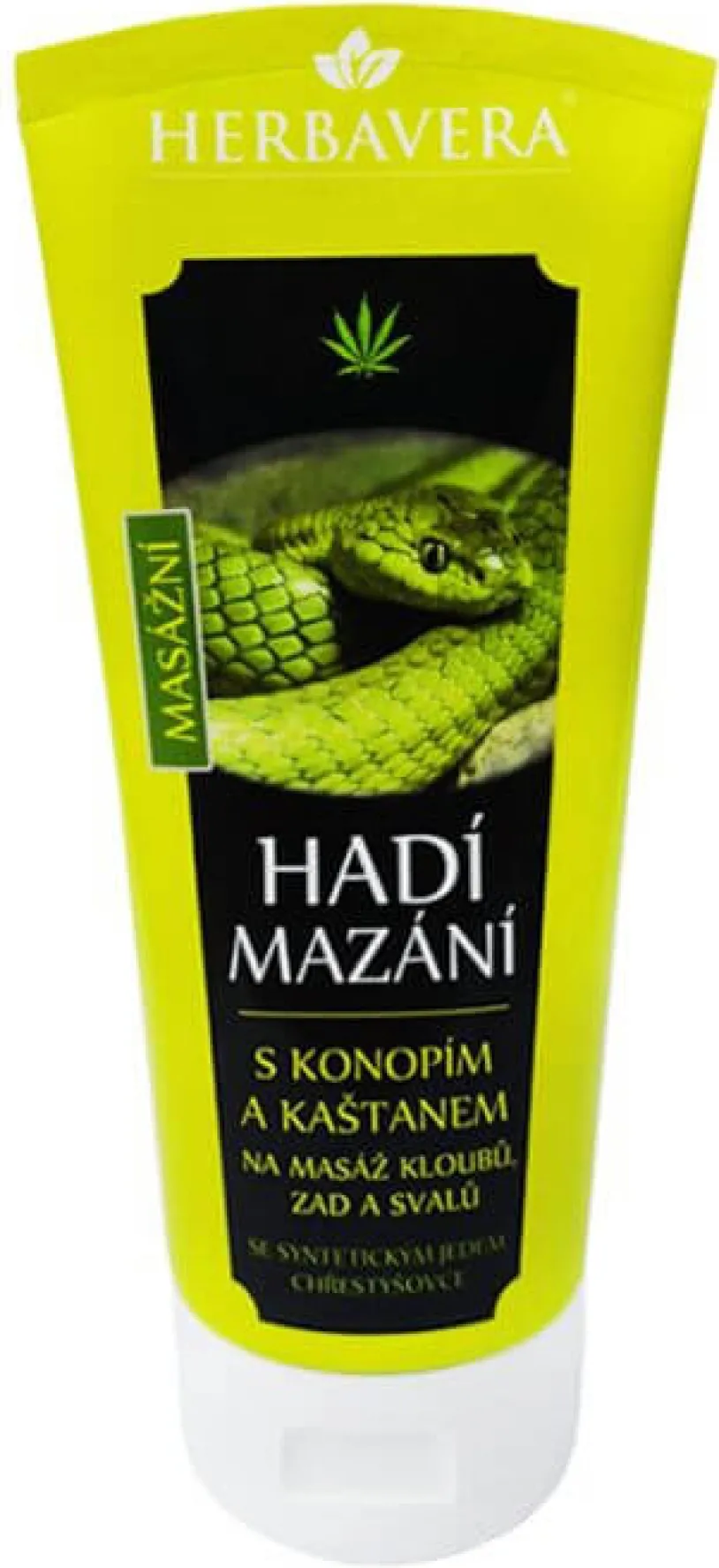 Hadí mazání s konopím a kaštanem HERBAVERA 200ml
