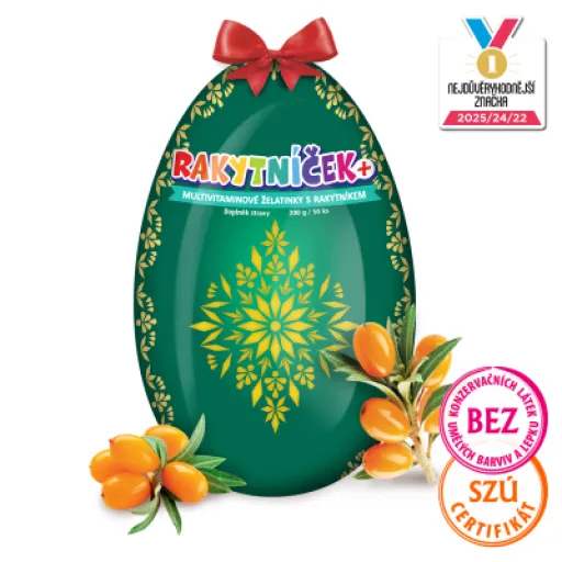 TEREZIA RAKYTNÍČEK+ želatinky s rakytníkem - Tyrkysové vejce 2026 50 ks