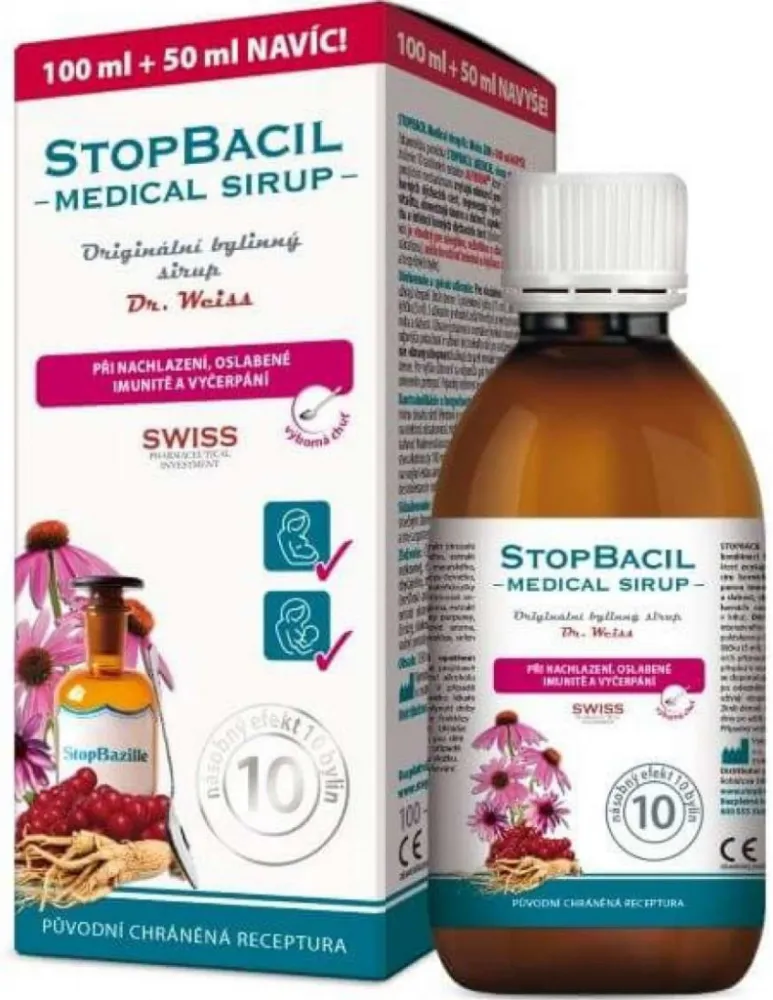 STOPBACIL Medical sirup Dr. Weiss 200+100ml NAVÍC