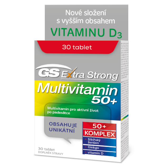 GS Extra Strong Multivitamin 50+ tbl.30 2021 ČR/SK