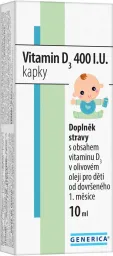 Vitamin D3 400 I.U. kapky 10 ml Generica