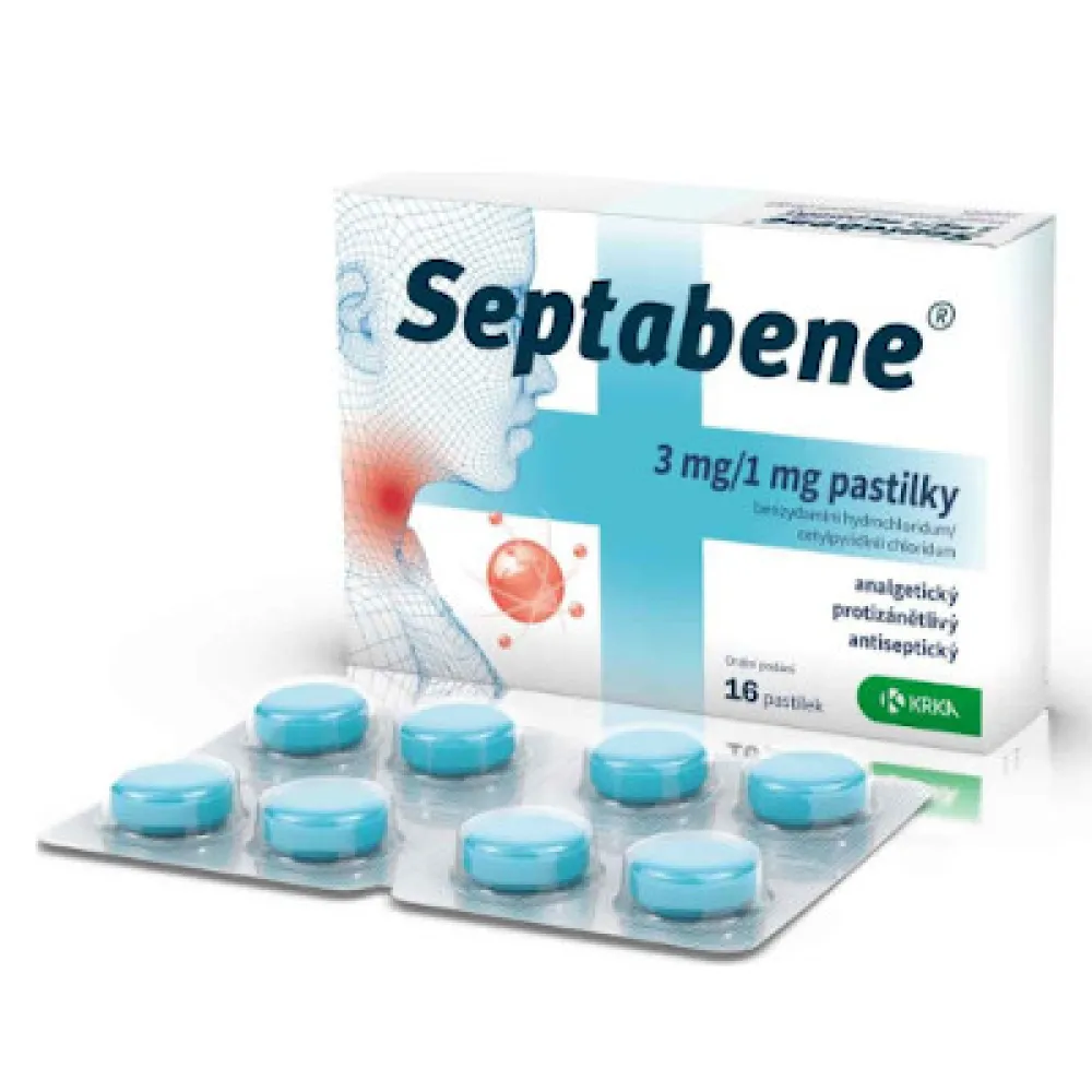 Septabene 3 mg/1mg pastilky orm.pas.16x3mg/1mg