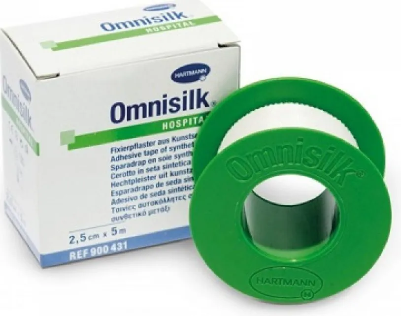 Náplast Omnisilk bílé hedvábí 2.5cmx5m 1ks