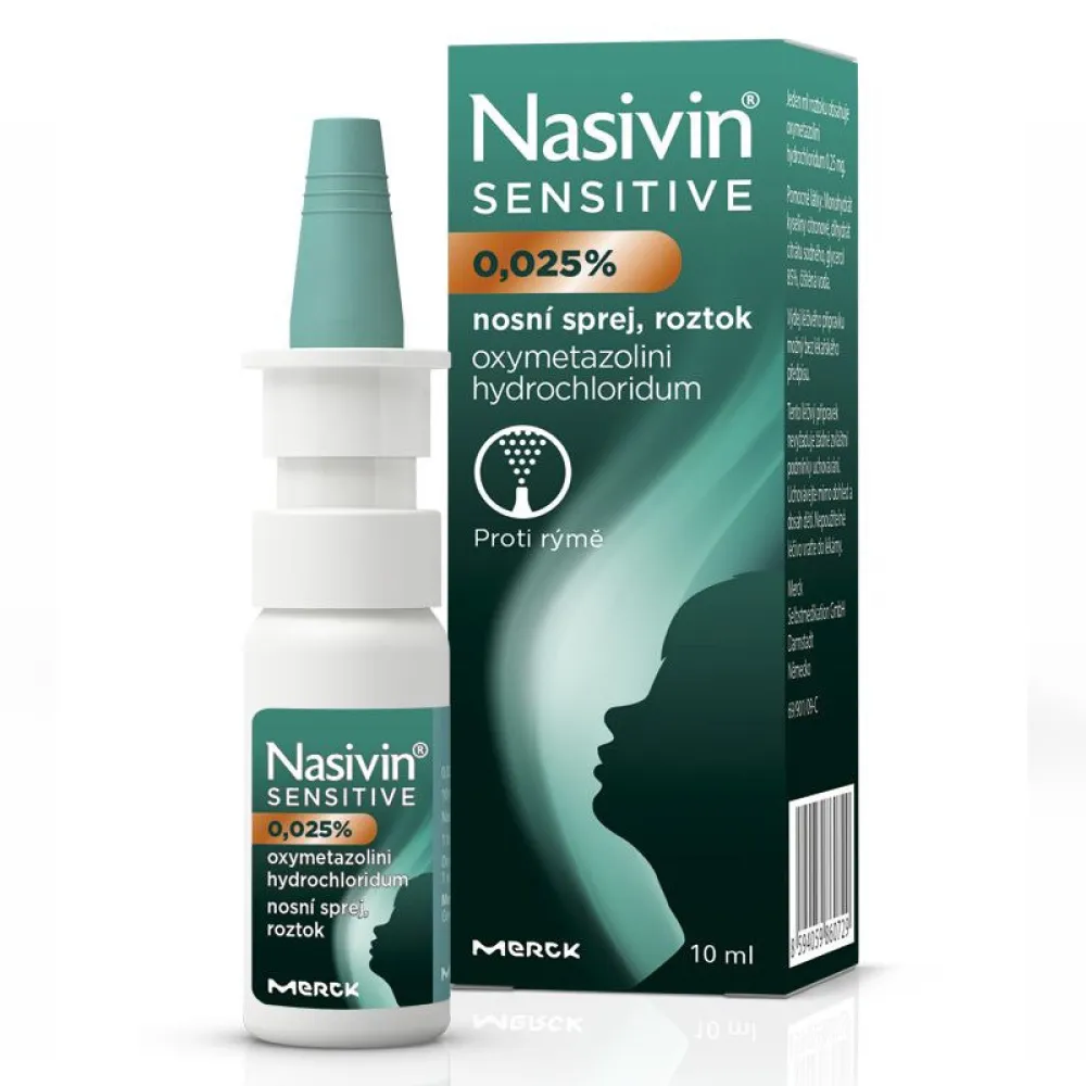 Nasivin Sensitive 0.025 % nas.spr.sol.1x10ml