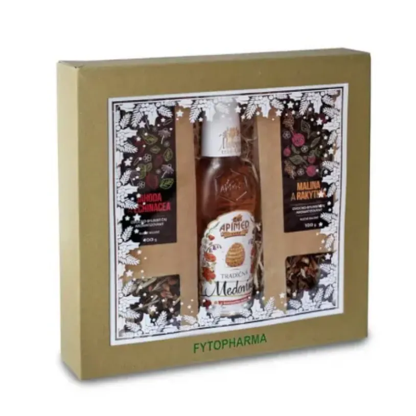 Dárková kazeta 2 syp.čaje+medovina 180ml Fytoph.